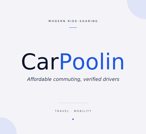 CarPoolin ride-sharing app